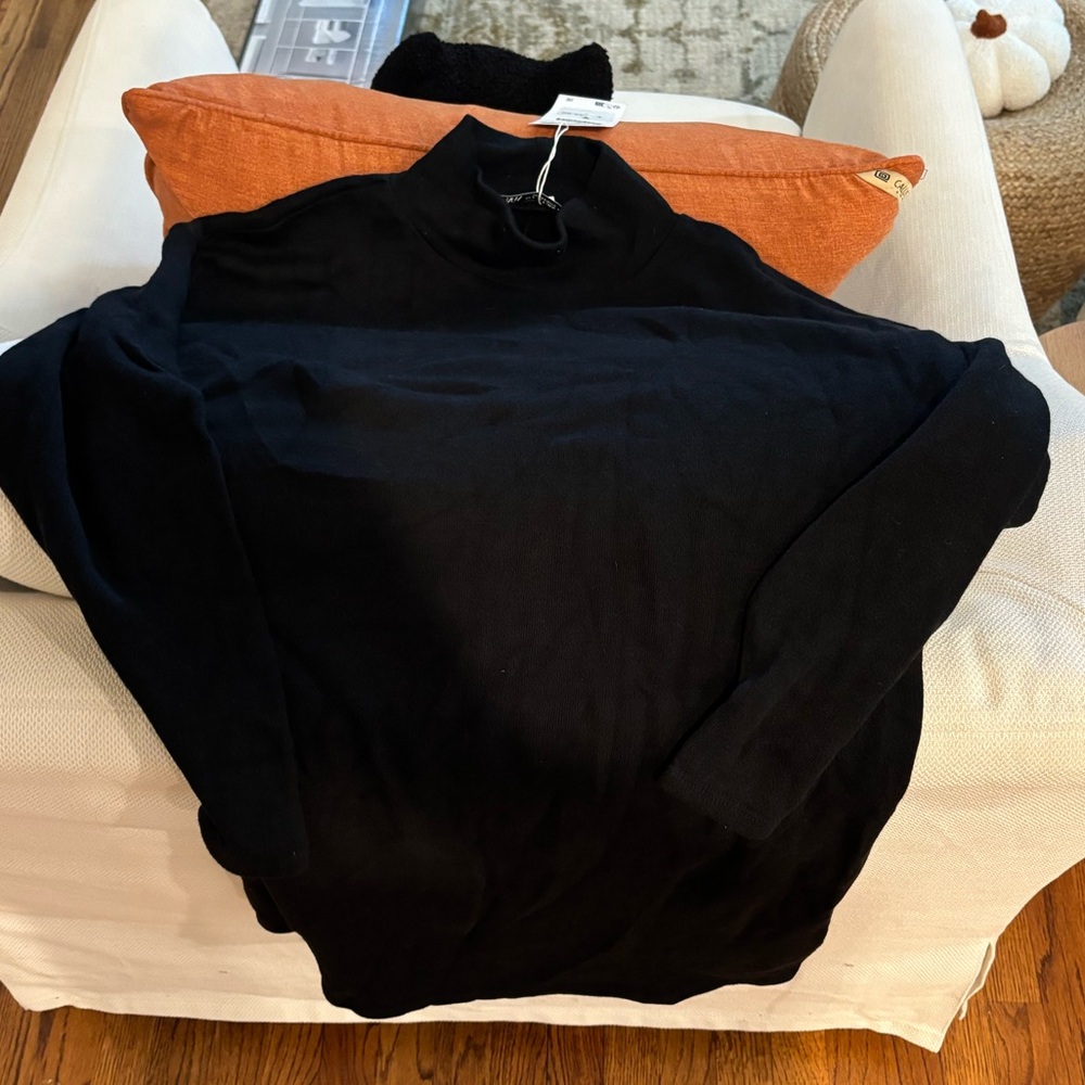 NWT Zara size small black mock neck sweater
